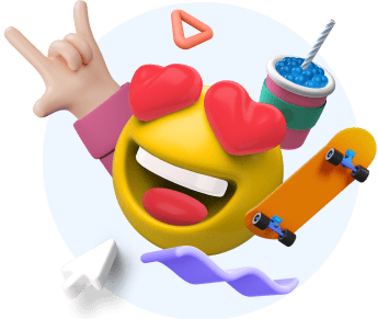 Nuestros valores: diviértete Icono de un emoji sonriendo para representar el valor de diviértete