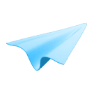 Icono de un avión de papel azul para representar las Apps publicadas