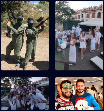 Varias fotografías del equipo de Scoreapps en diferentes celebraciones