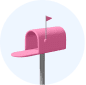 Mailing and advertising icon Icon of a mailbox to represent mailing and advertising as a solution for companies