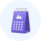 Orders and reservations icon Icon of a calendar to represent orders and reservations as solutions for companies