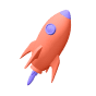Icon of a spaceship to represent the launch of the App
