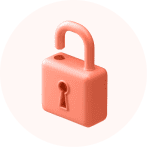 Icon of a padlock to represent the user area