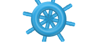 Icono de un timón para representar la función de Skipper