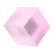 Icono cubo Icono de un cubo rosa