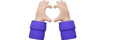Icono de unas manos en forma de corazón