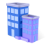 Icono para empresas Icono de unos pisos para representar a las empresas