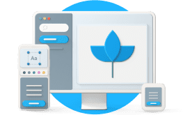 Creador de Apps Icono de un ordenardor y un móvil mostrando el desarrollo de una App