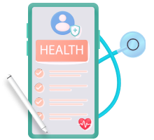 Icono de una aplicación de salud.