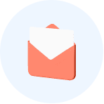 Orange envelope icon to represent email marketing