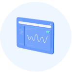 Icon of a tablet to represent funnels and landings