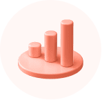 Icono de una gráfica naranja que representa el empleo de las PYMES