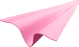 Icono de un avión de papel rosa para representar los embudos de follow-up