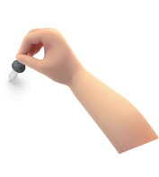 Icono mano derecha 2 Icono de una mano derecha con un gotero