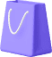 Icono de una bolsa morada para representar los embudos de ventas