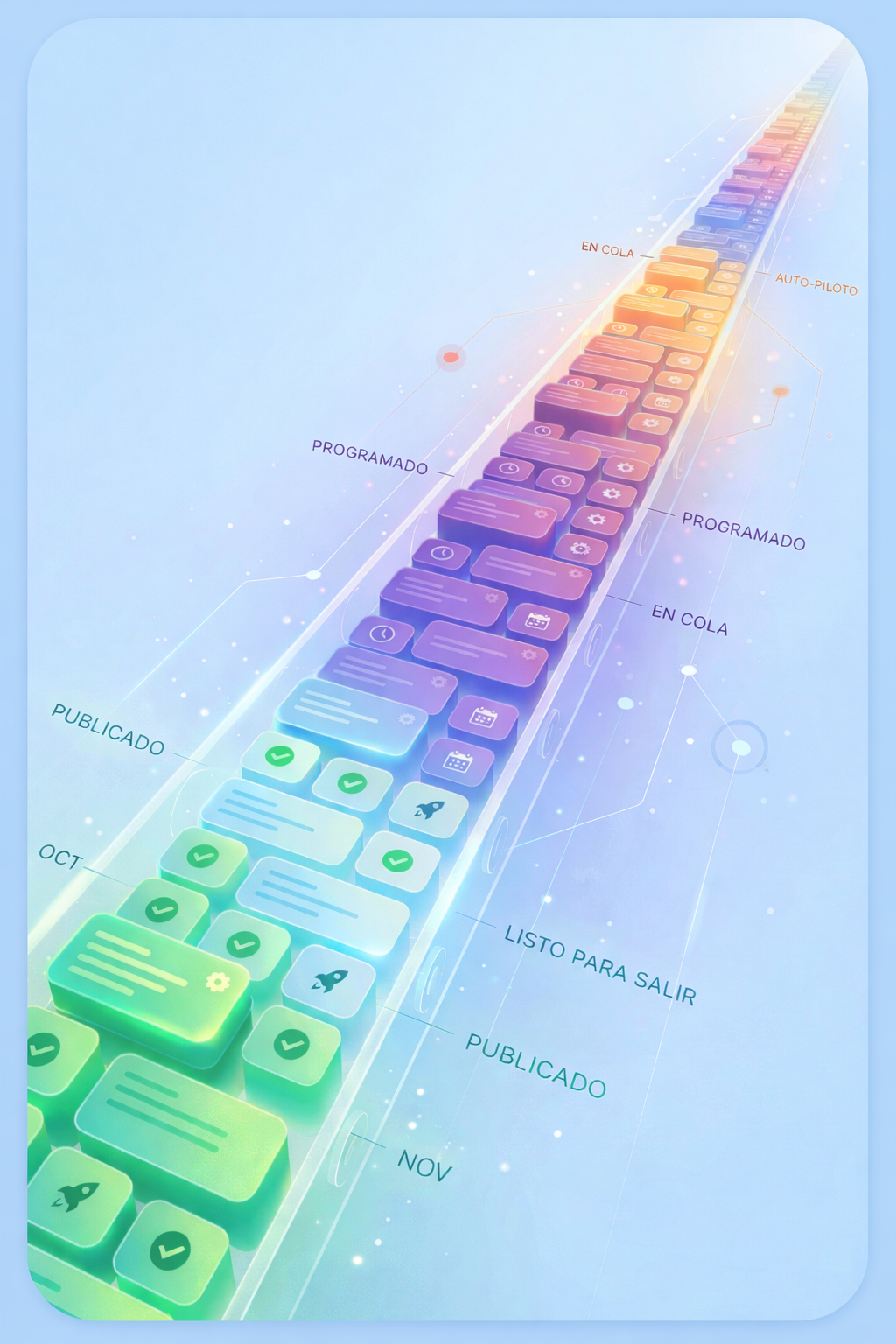 Editorial calendar with scheduled posts