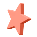Icon of an orange star to represent the success stories section of the blog
