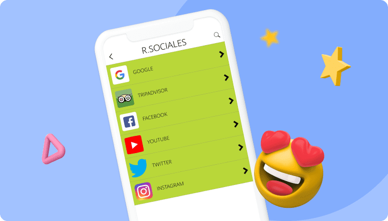 Mockup de un móvil con una captura de la parte de las reseñas de la aplicación de Arepera Caracas