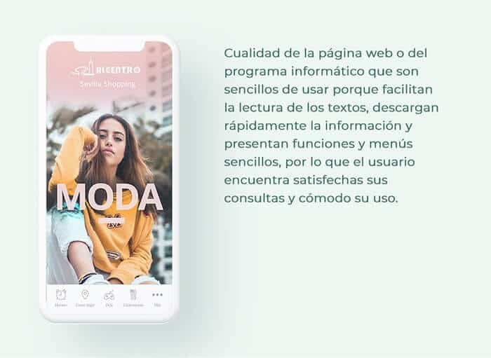 Mockup con una app de moda